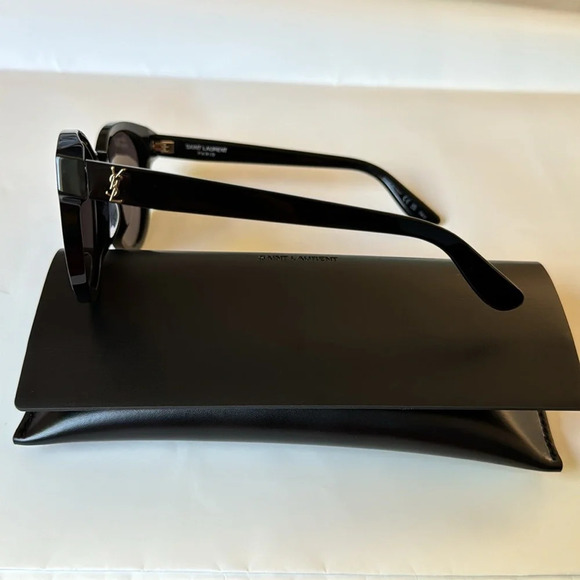 Authentic Saint Laurent 51mm Round Sunglasses Black - Picture 6 of 7